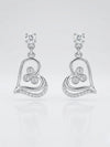 Silver Heart Danglers