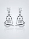 Silver Heart Danglers